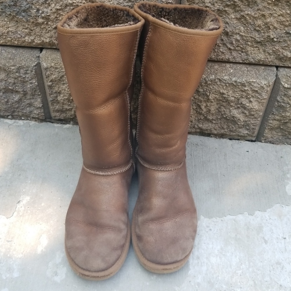 Ugg Tall Brown Shiny Boots